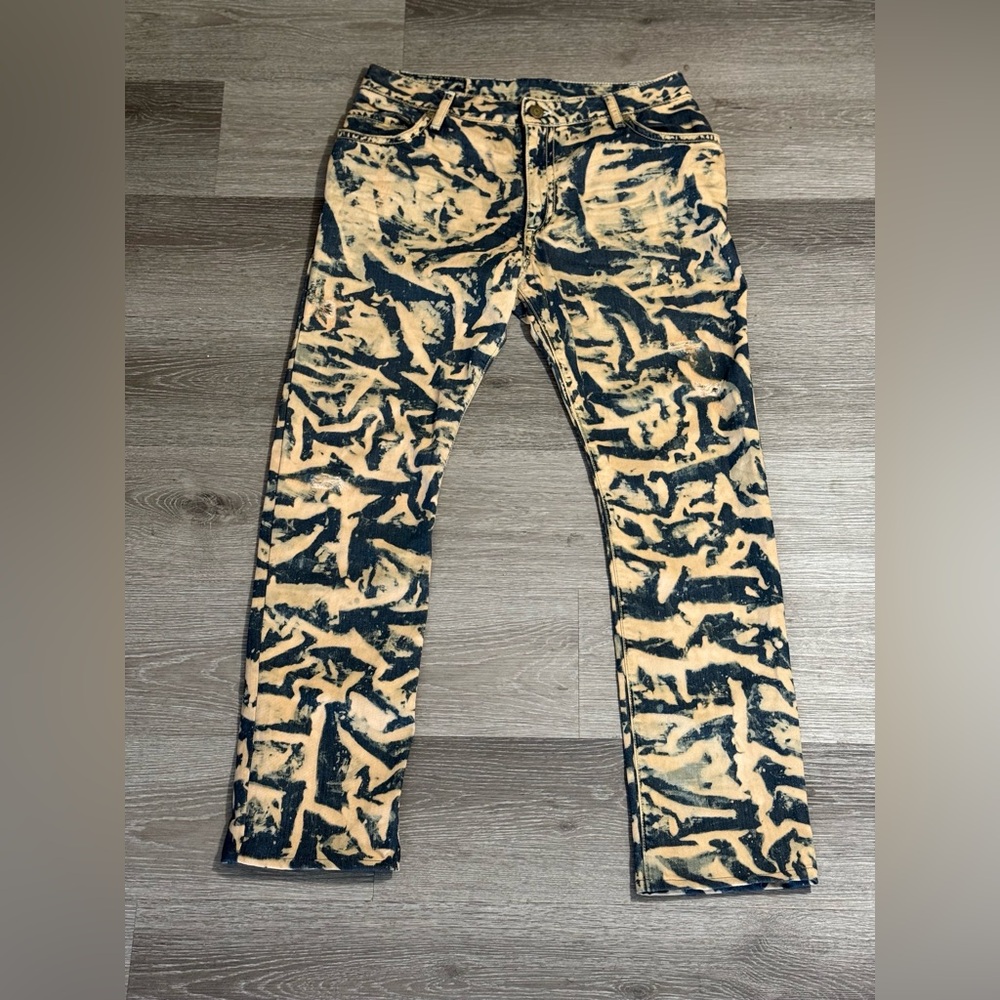 Robin's Jean - Men’s Blue and Tan Straight Jeans
